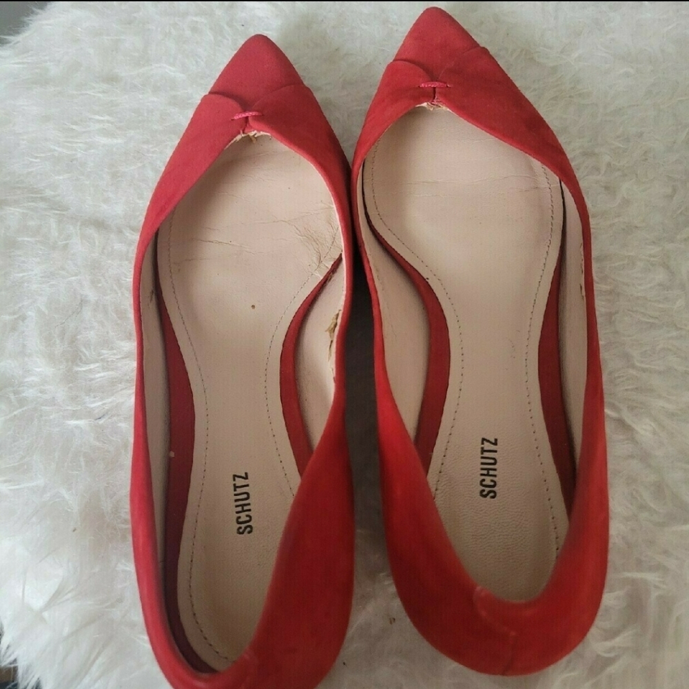 Suede Pointed Toe Flats - Picture 5 of 8